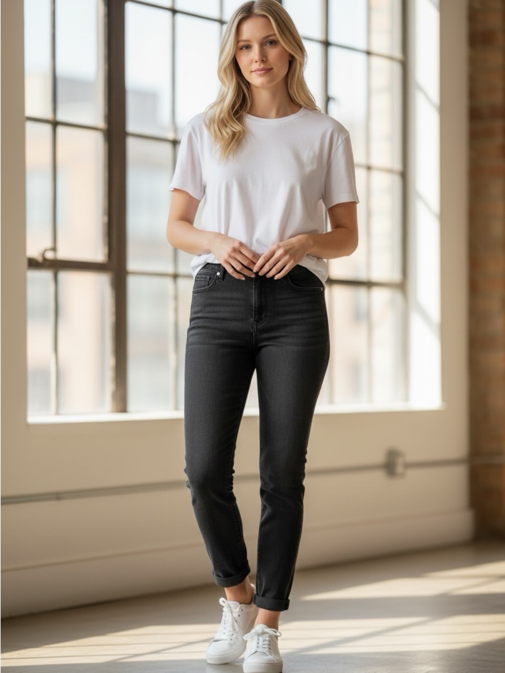 Mossimo Supply Co. Black Ankle Slim Jeans
